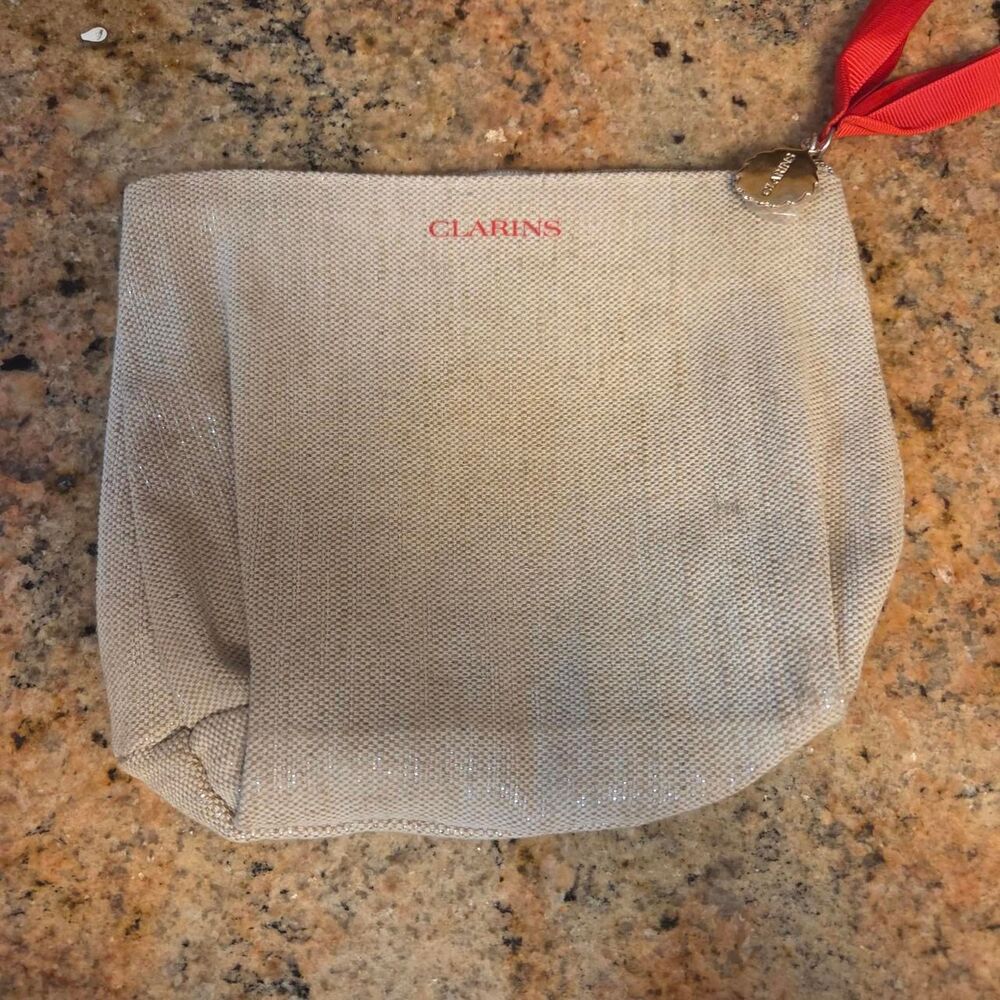 Clarins Women's Gold and Tan Bag